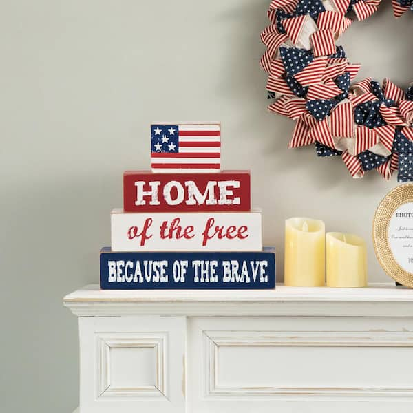 Glitzhome 21 in. H Metal Patriotic/Americana Rooster Porch Decor (KD)  GH2003900003 - The Home Depot