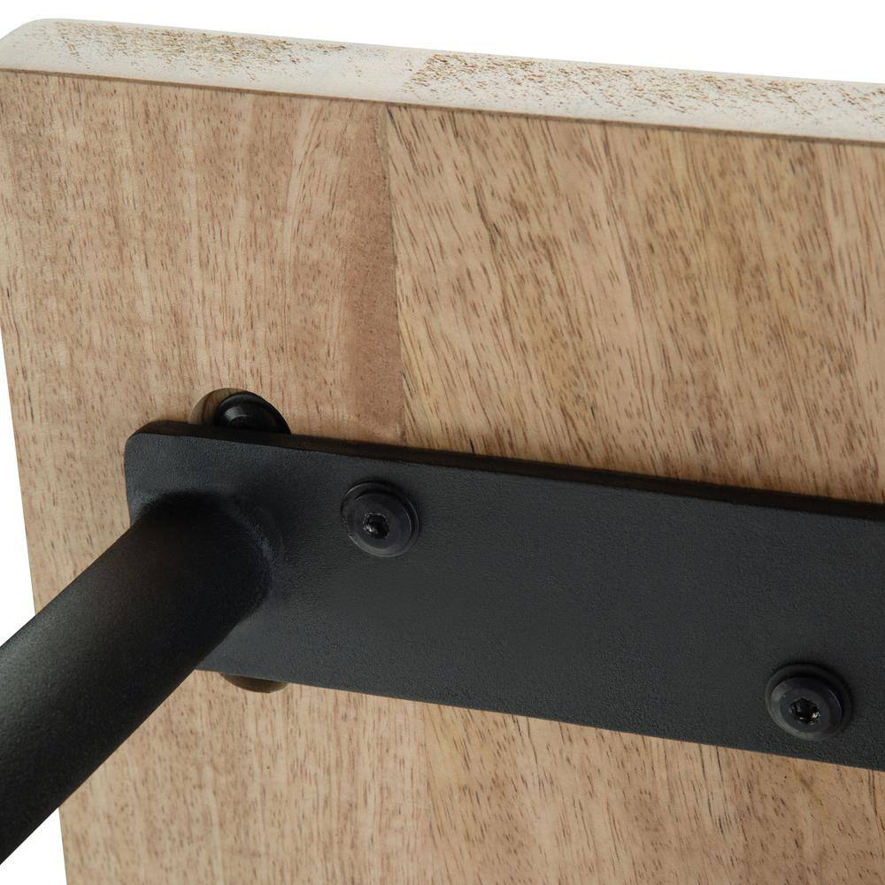 Berkeley Natural Mango Wood Entryway Bench with Metal Legs