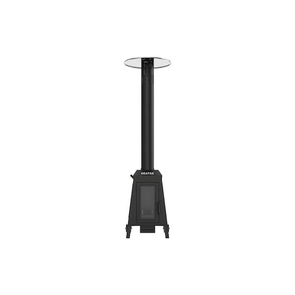 Unbranded Wood Pellet Outdoor Patio Heater with Glass Window, 75,000 BTU