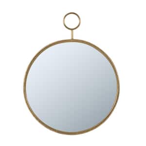 1.8 in. W x 28.3 in. H Wooden Frame Gold Wall Mirror