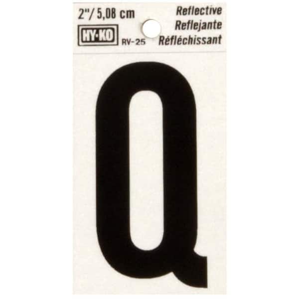 HY-KO 2 in. Vinyl Reflective Letter Q