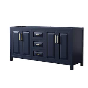 Daria 71 in. Double Bathroom Vanity Cabinet Only in Dark Blue