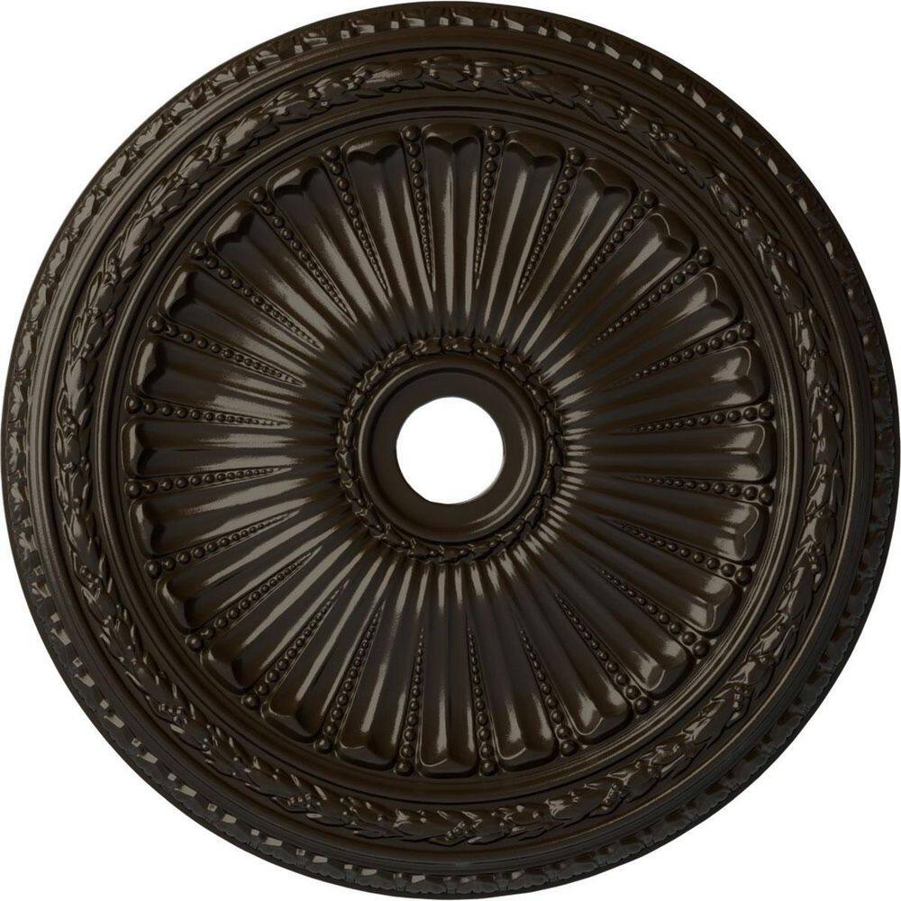 Stone Hearth Painted Polyurethane Ceiling Medallion, 35.125-Inches