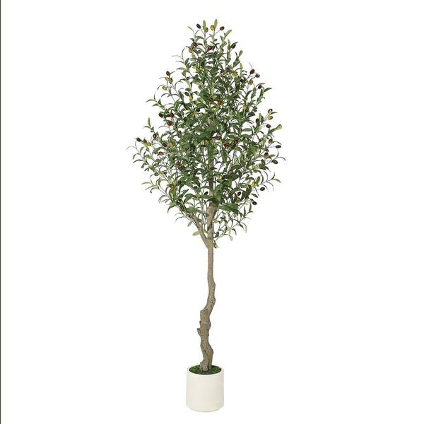 Tall Faux Olive Tree,6 ft. Artificial Olive Tree with Realistic Trunk ...