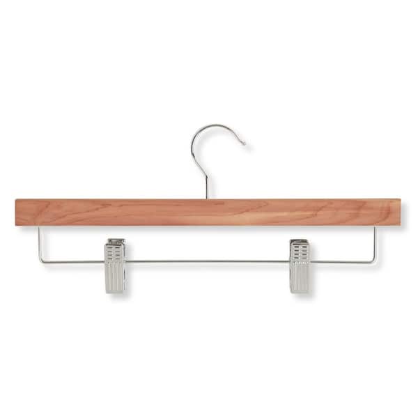 Honey-Can-Do Cedar Skirt and Pant Hangers With Clips (8-Pack)