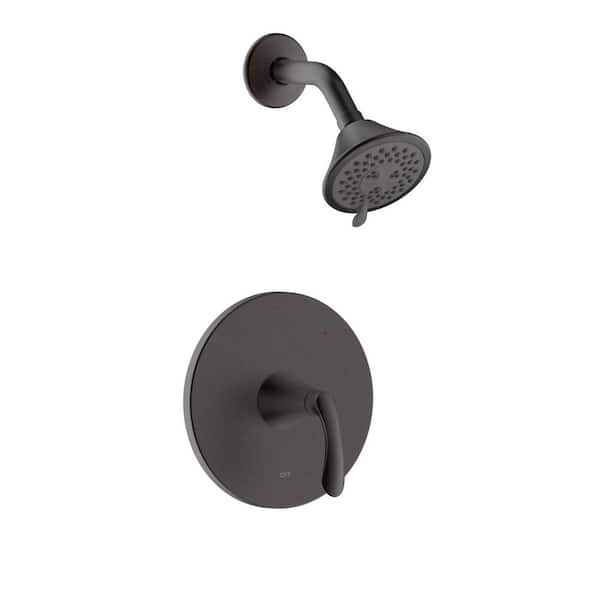 Fontaine by Italia Arts et Metiers Single Handle 3-Spray Round Shower Faucet with Rough-In Valve in Oil Rubbed Bronze