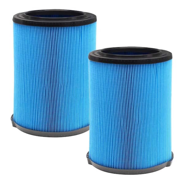 Wet Dry Vacuum Filter Replacement for Shop Vacuums Fine Dust H11 Filtration Washable Reusable 2-Pack
