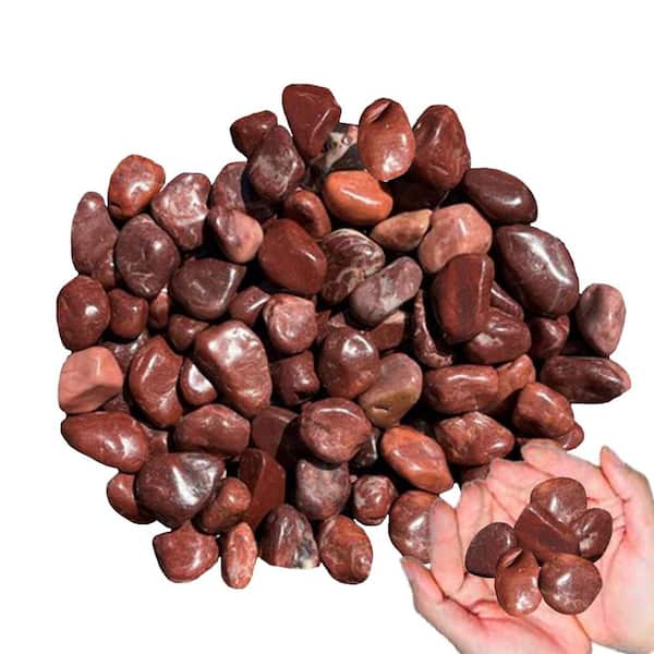 Ashman's Stones 1-3 in. Premium Red Stones Solar 20 lbs. -Pack for Garden, Pathway Decor, Aquarium and Water fountains.