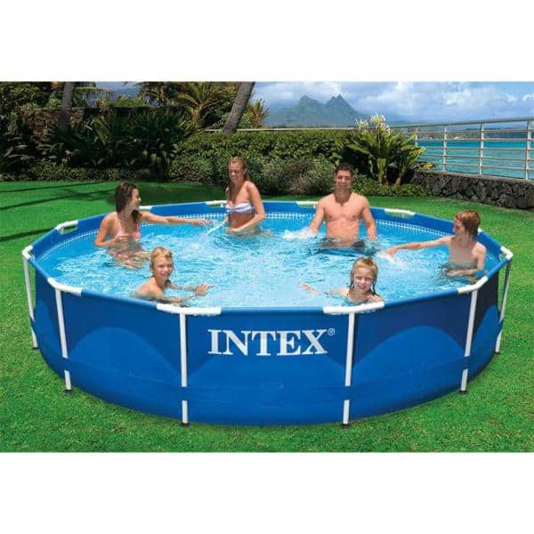 Intex 12ft Blue PVC Round Pool with Filter Pump