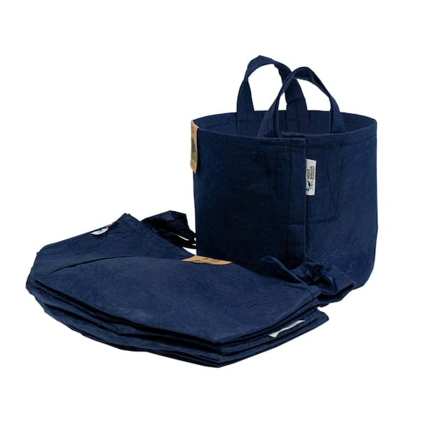 Root Pouch 25 Gal. Navy Breathable Boxer Fabric Planting Containers and Pots with Handles Planter