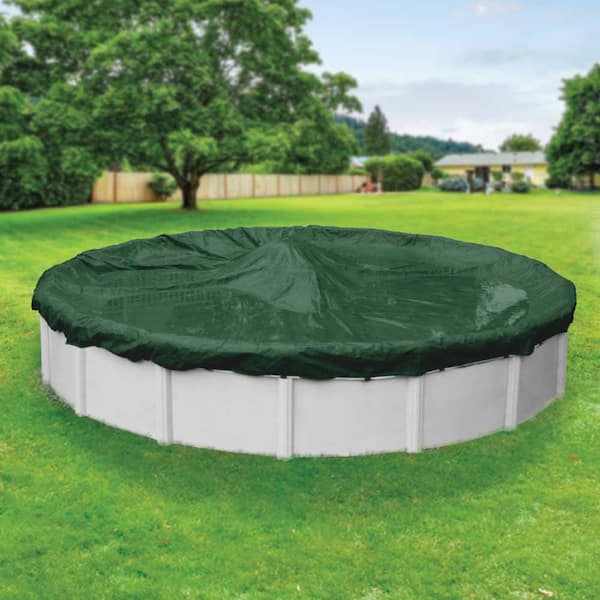 Robelle Dura-Guard 24 ft. Round Green Solid Above Ground Winter Pool Cover