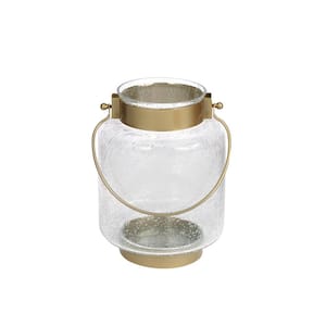 9.4 in. Metal and Glass Outdoor Patio Lantern