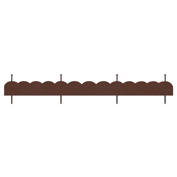47 in. x 2 in. x 4 in. Brown Scalloped Rubber Garden Edging 47 in. x 2 in. x 4 in. Brown Scalloped Rubber Garden Edging