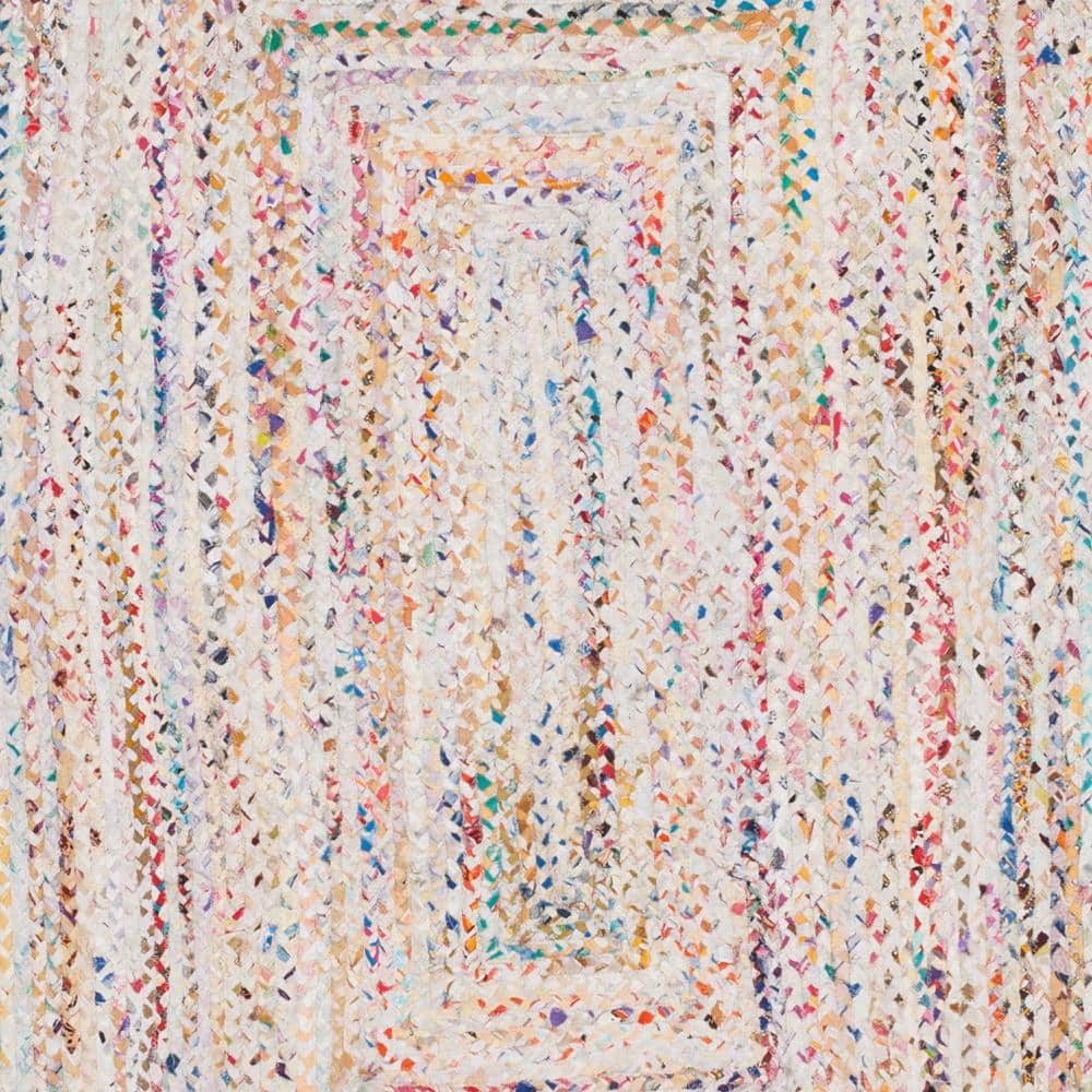 Sanayah Ivory/Multi Handwoven Wool-Cotton 8' x 10' Area Rug