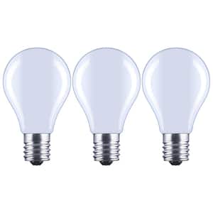 60-Watt Equivalent A15 Dimmable Appliance Fan Frosted Glass Filament LED Vintage Edison Light Bulb Soft White (3-Pack)