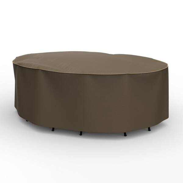 Budge RustOleum NeverWet Hillside Small Black and Tan Oval Table and