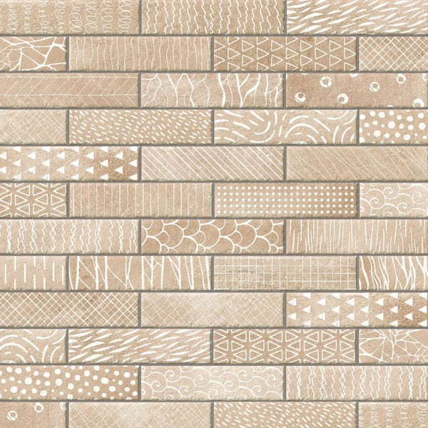 Merola Tile Aspdin Brick Essence Cotto 2-3/8 in. x 9-3/4 in. Porcelain Floor and Wall Take Home Tile Sample