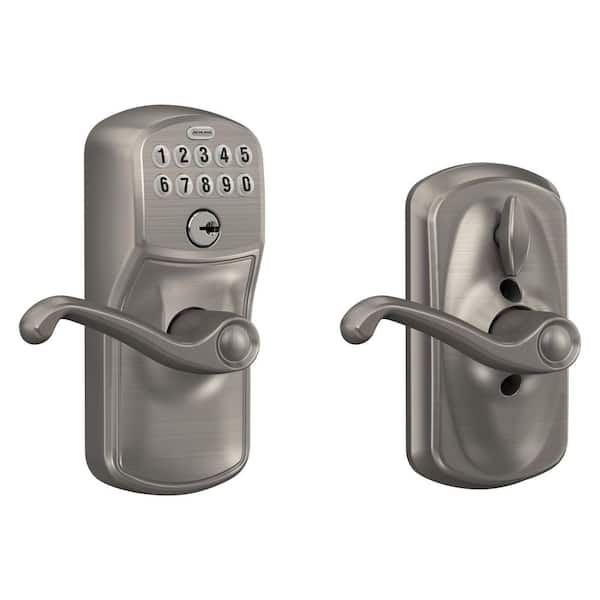 Schlage Plymouth Satin Nickel Electronic Keypad Door Lock with