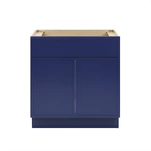 30 in. W x 21 in. D x 32.5 in. H 2-Doors Bath Vanity Cabinet without Top in Blue