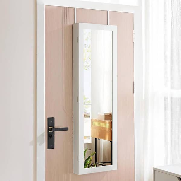 14.25 in. W x 47.24 in. H Rectangular Frameless Tilt Wall Bathroom Vanity Mirror in White