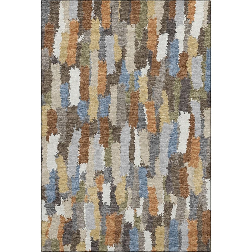 Mayfield Premium Machine Washable Abstract AMF2437 Chocolate 5 ft. x 7 ft. 6 in. Area Rug price history on PriceWatchPro