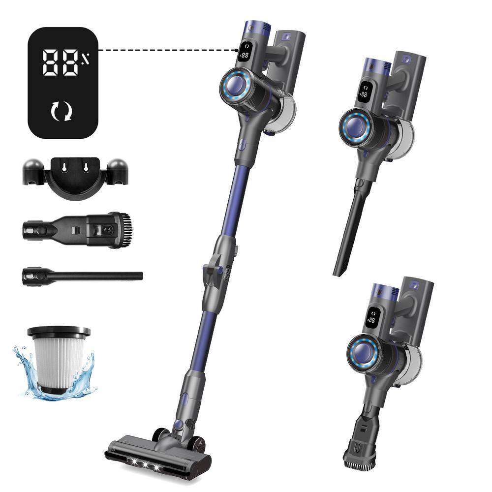 Gray 45 kPa Powerful Suction Stick Vacuum, Bagless, LED Lights, HEPA Filter for Hardwood, Pet Hair, Carpets price history on PriceWatchPro