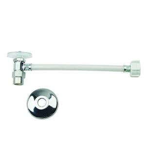 1/2 in. CPVC x 7/8 in. Ballcock Nut x 9 in. Multi-Turn One-Piece Vinyl Toilet Water Supply Line with Flange
