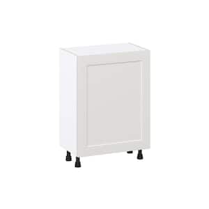 24 in. W x 14 in. D x 34.5 in. H Littleton Painted Gray Shaker Assembled Shallow Base Kitchen Cabinet with a Door