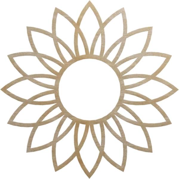 Ekena Millwork 0.375 in. x 40 in. x 40 in. Wood Medallion Moulding