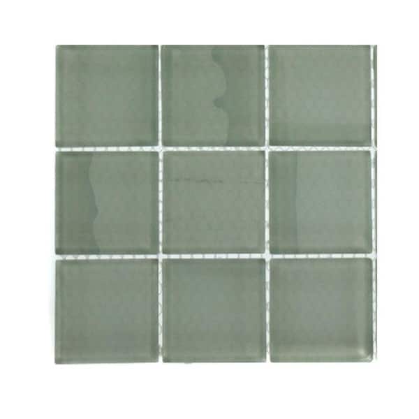 Ivy Hill Tile Contempo Seafoam Polished Glass Tile - 3 in. x 6 in. x 8 mm Tile Sample