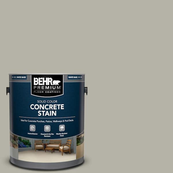 BEHR PREMIUM 1 gal. #PFC-67 Mossy Gray Solid Color Flat Interior/Exterior Concrete Stain