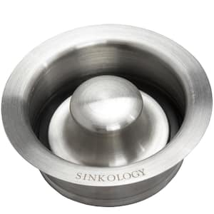 SinkSense Kitchen Sink Disposal Flange with Stopper in Stainless Steel