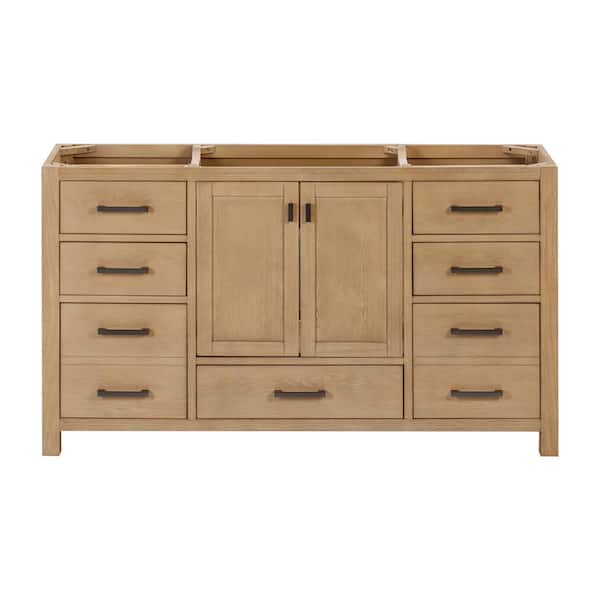 Modero 60 in. Bath Vanity Cabinet without Top in Brushed Oak