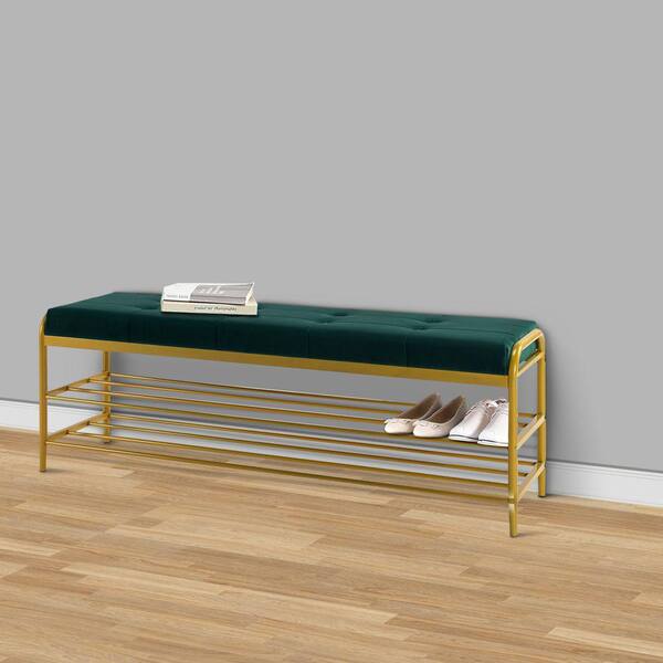 https://images.thdstatic.com/productImages/4b3571be-75a9-4b53-a047-51f0672f24c5/svn/green-and-gold-benjara-shoe-storage-benches-bm286243-31_600.jpg