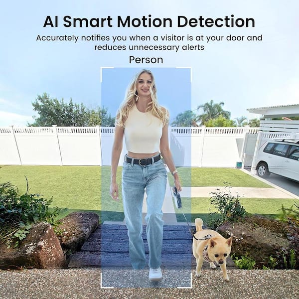 aosu Hardwired Wireless Video Doorbell-3MP Package Detection
