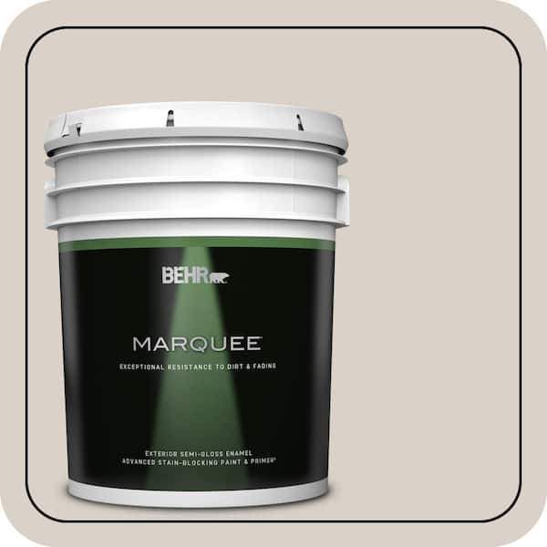 BEHR MARQUEE 5 gal. #N180-2 Jodhpur Tan Semi-Gloss Enamel Exterior Paint & Primer