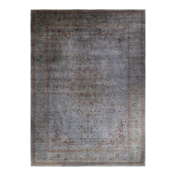 Overdyed Gray 10 ft. x 13 ft. 7 in. Wool Indoor Area Rug
