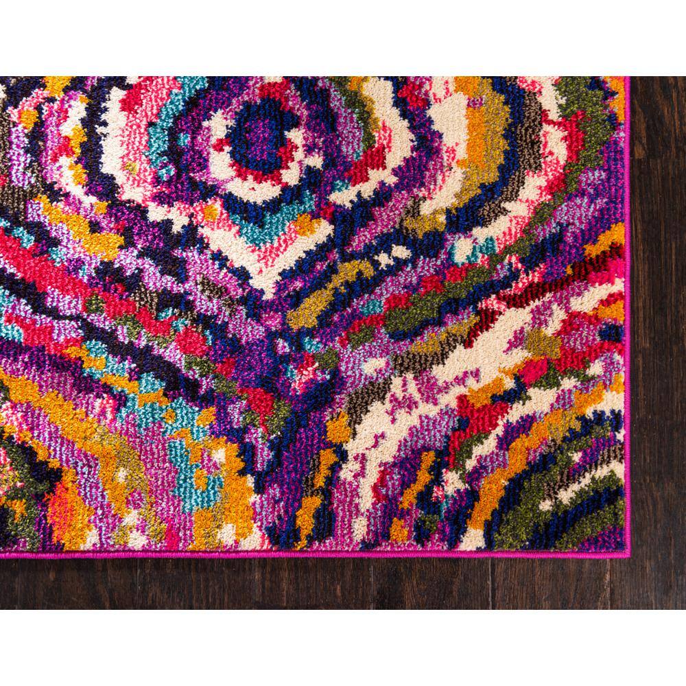 Luminous Light Blue 9' x 12' Abstract Synthetic Area Rug