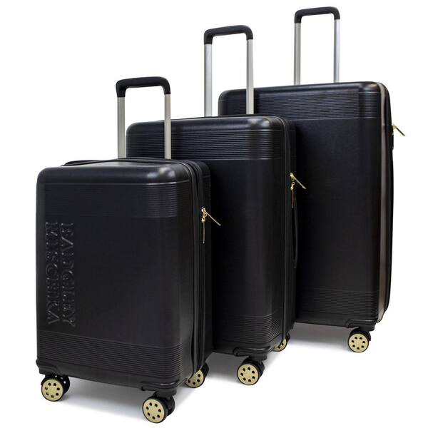 BADGLEY MISCHKA Elizabeth 3-Piece Black Expandable Luggage Set