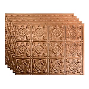18 in. x 24 in. Traditional #1 Polished Copper Vinyl Backsplash Panel (Pack of 5)