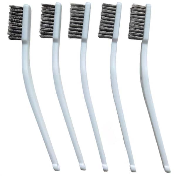 KIWDZFU Heavy-Duty Stainless Steel Wire Cleaning Brushes with Reinforced Bristles for Kitchen and Industrial Use 5-Pack
