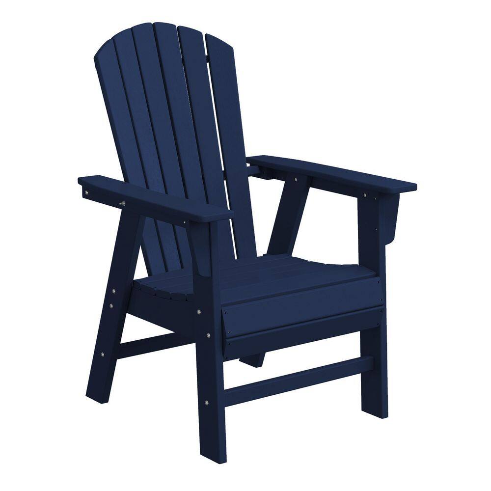 Altura Outdoor Patio Fade Resistant HDPE Plastic Adirondack Style Dining Chair with Arms in Navy Blue price history on PriceWatchPro