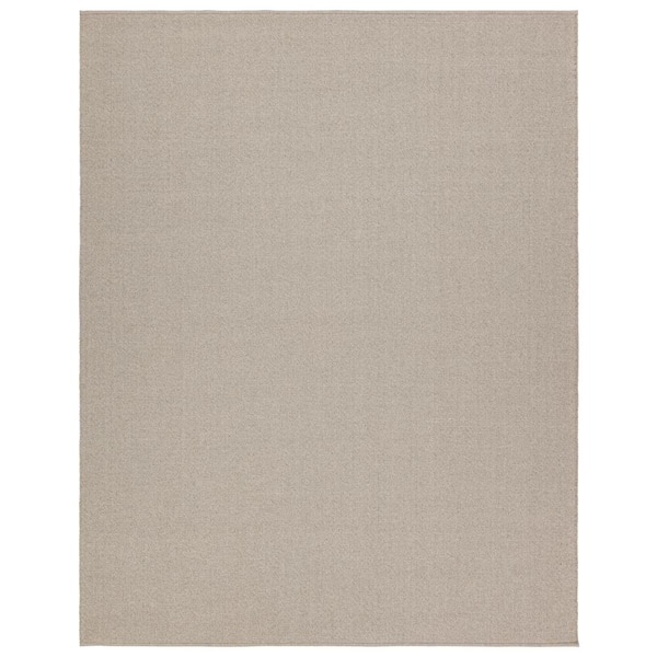 Jaipur Living Texel Taupe 3 ft. x 8 ft. Solid Indoor/Outdoor Area Rug