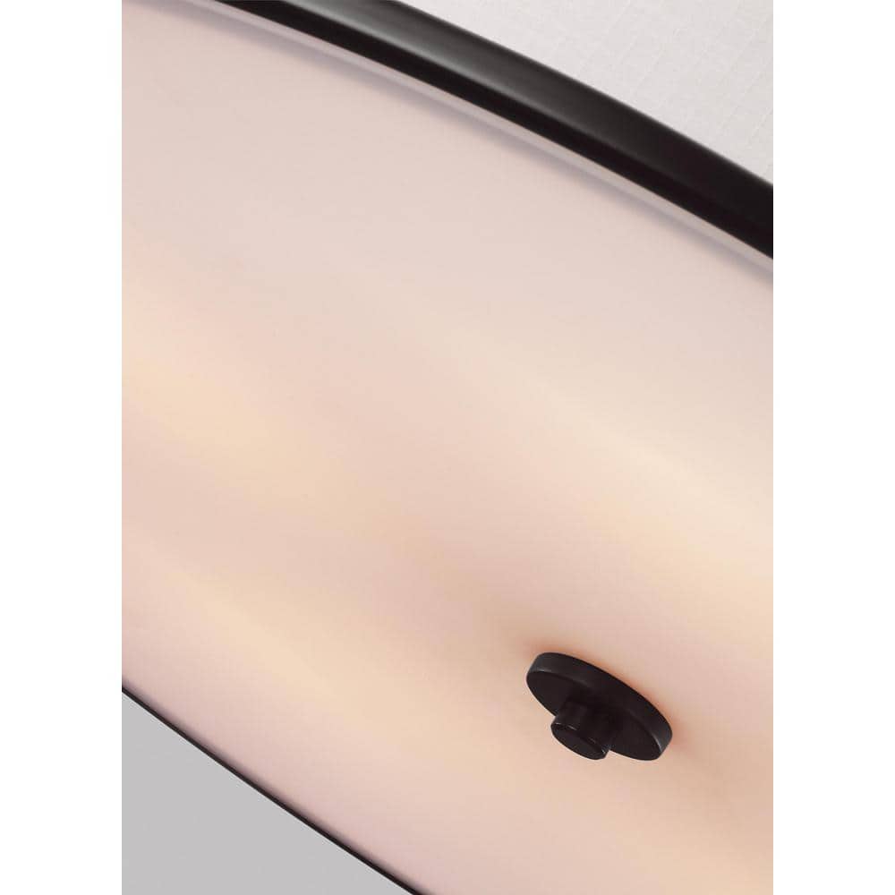 Lennon 30" Ivory Linen Shade Oil Rubbed Bronze Semi-Flush Mount