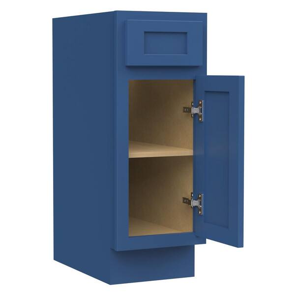 Vanity Art 12 in. W x 21 in. D x 32.5 in. H 1-Drawer Bath Vanity Cabinet without Top in Blue