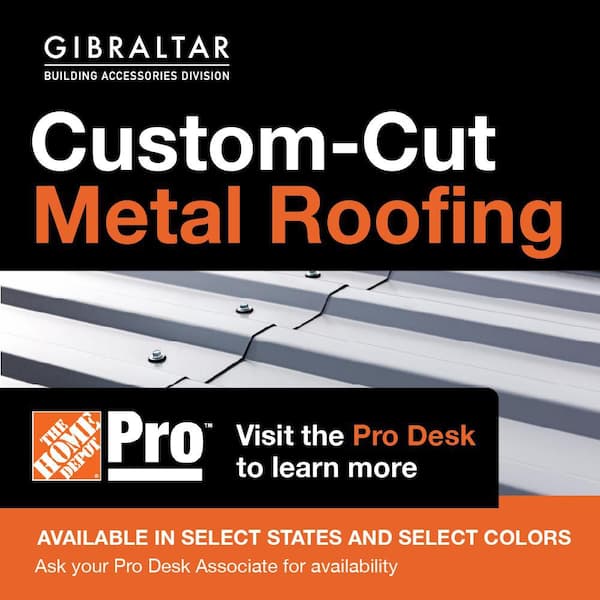 Gibraltar Building Products 8 ft. 5V Crimp Galvalume Steel 26