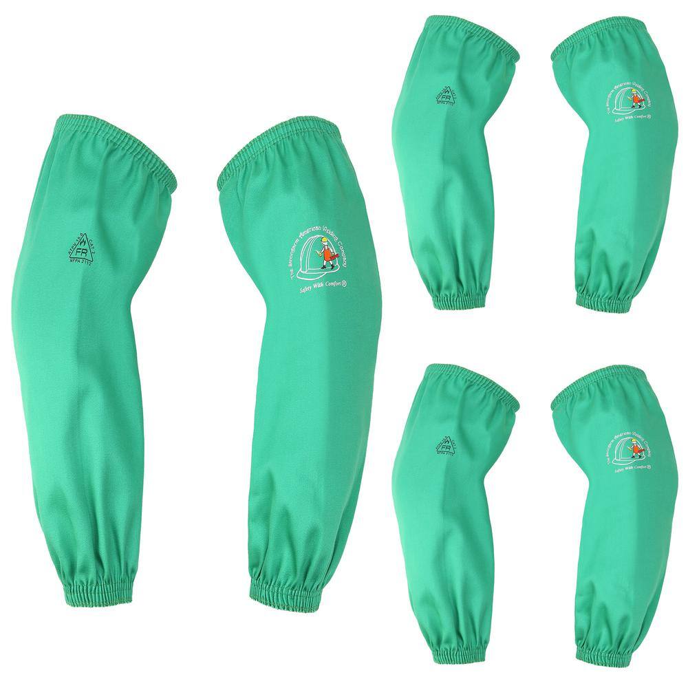 18 in. Green High Visibility Flame Resistant Cotton Welding Sleeves, FR Sleeves with Comfortable Open Elastic 3-Pack price history on PriceWatchPro
