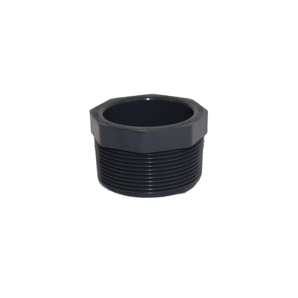 DURA 2 in. Sch. 80 PVC Threaded Plug C850-020 - The Home Depot