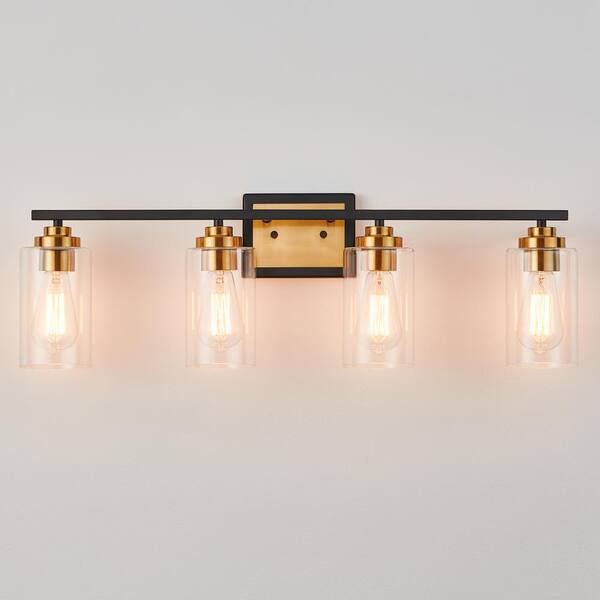Black And Brass Vanity Light