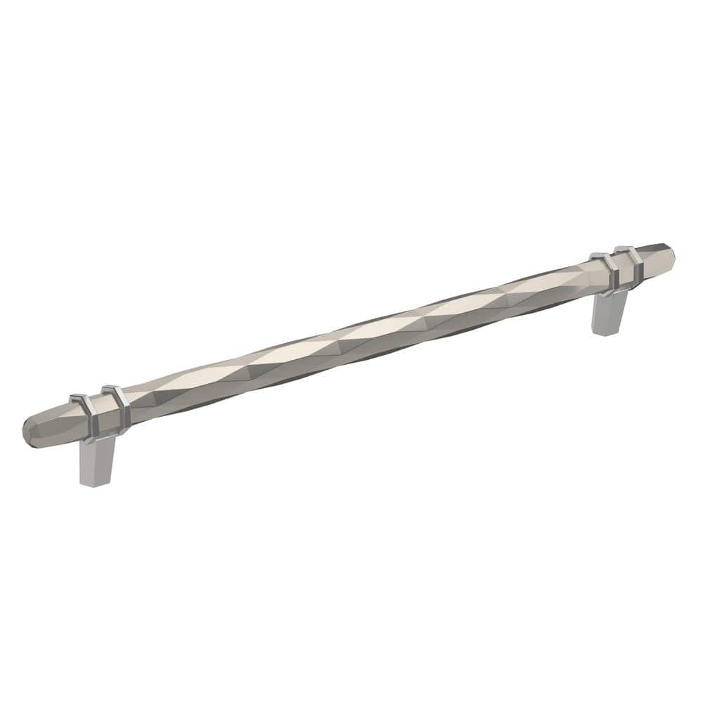 London 10-1/16 in. (256mm) Modern Satin Nickel/Polished Chrome Bar Cabinet 
